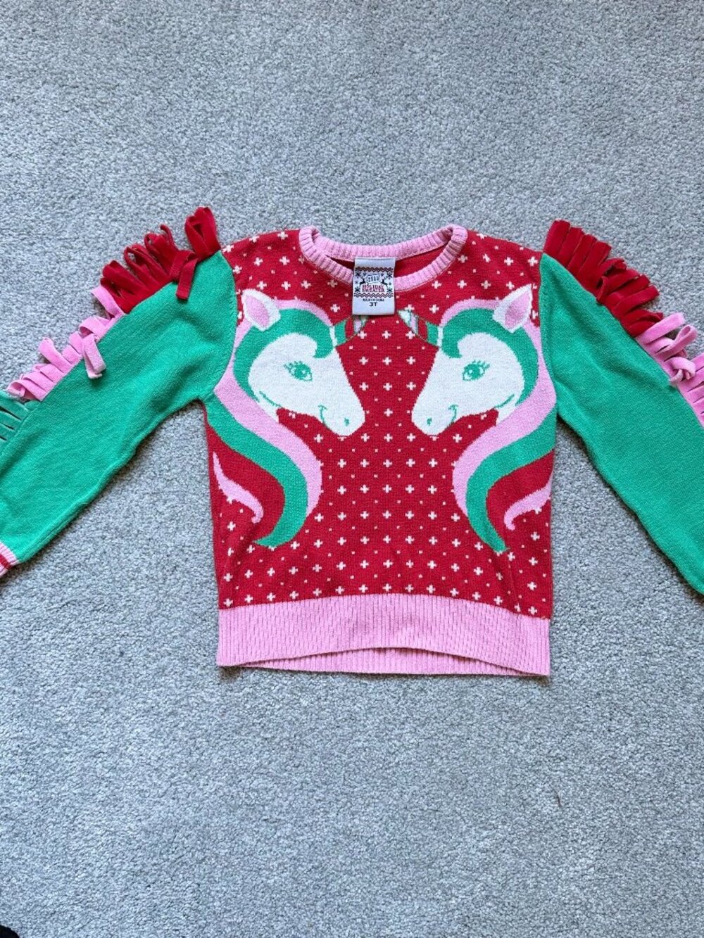 Horse knit Holiday Sweater Size 3T